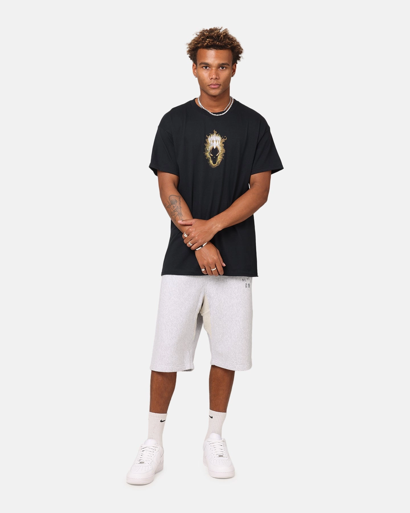 Weekend Outfit Goat Crew Marvel Ghost Rider Fire T-Shirt Black