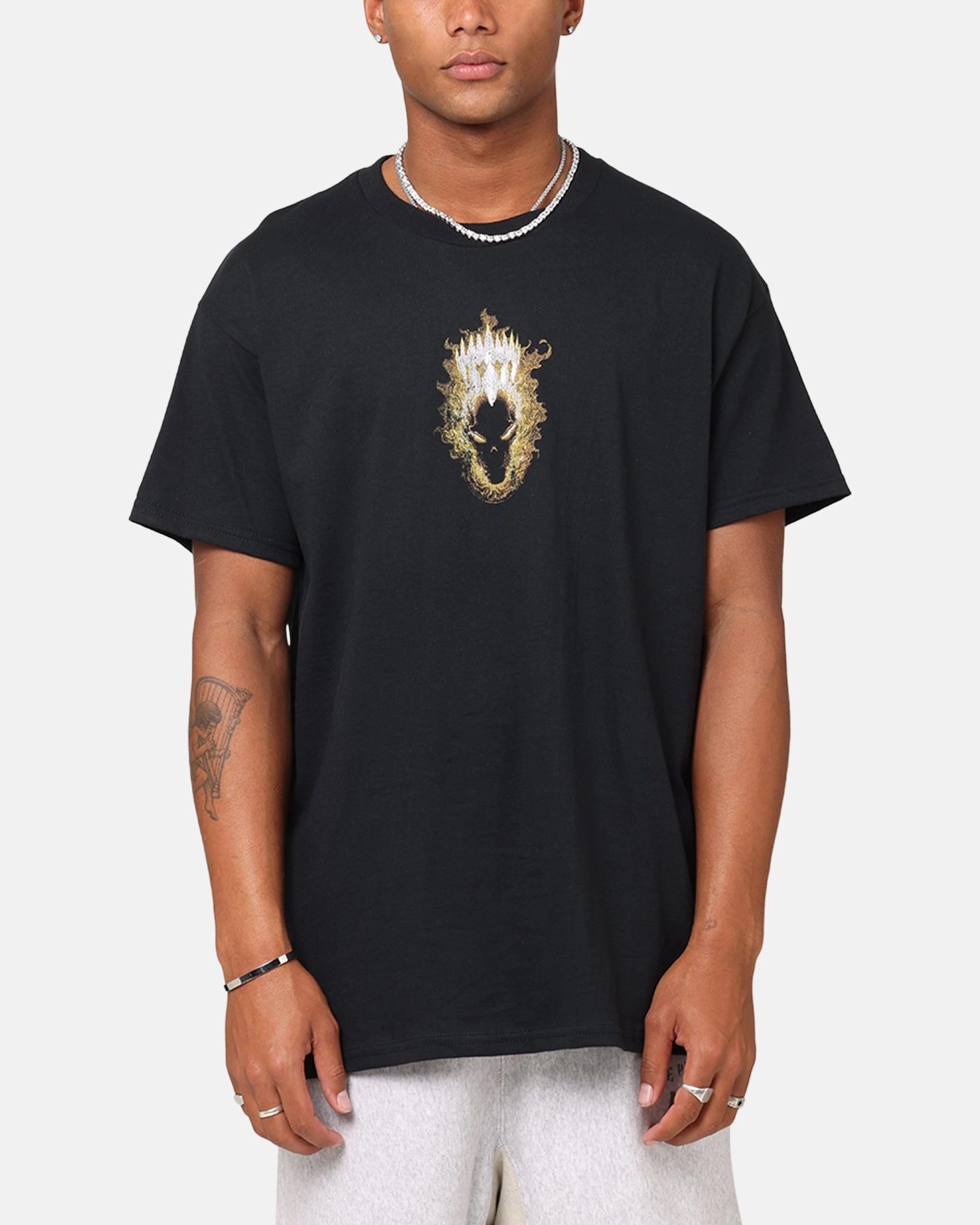 Goat Crew Marvel Ghost Rider Fire T-Shirt Black EasyCareFabric