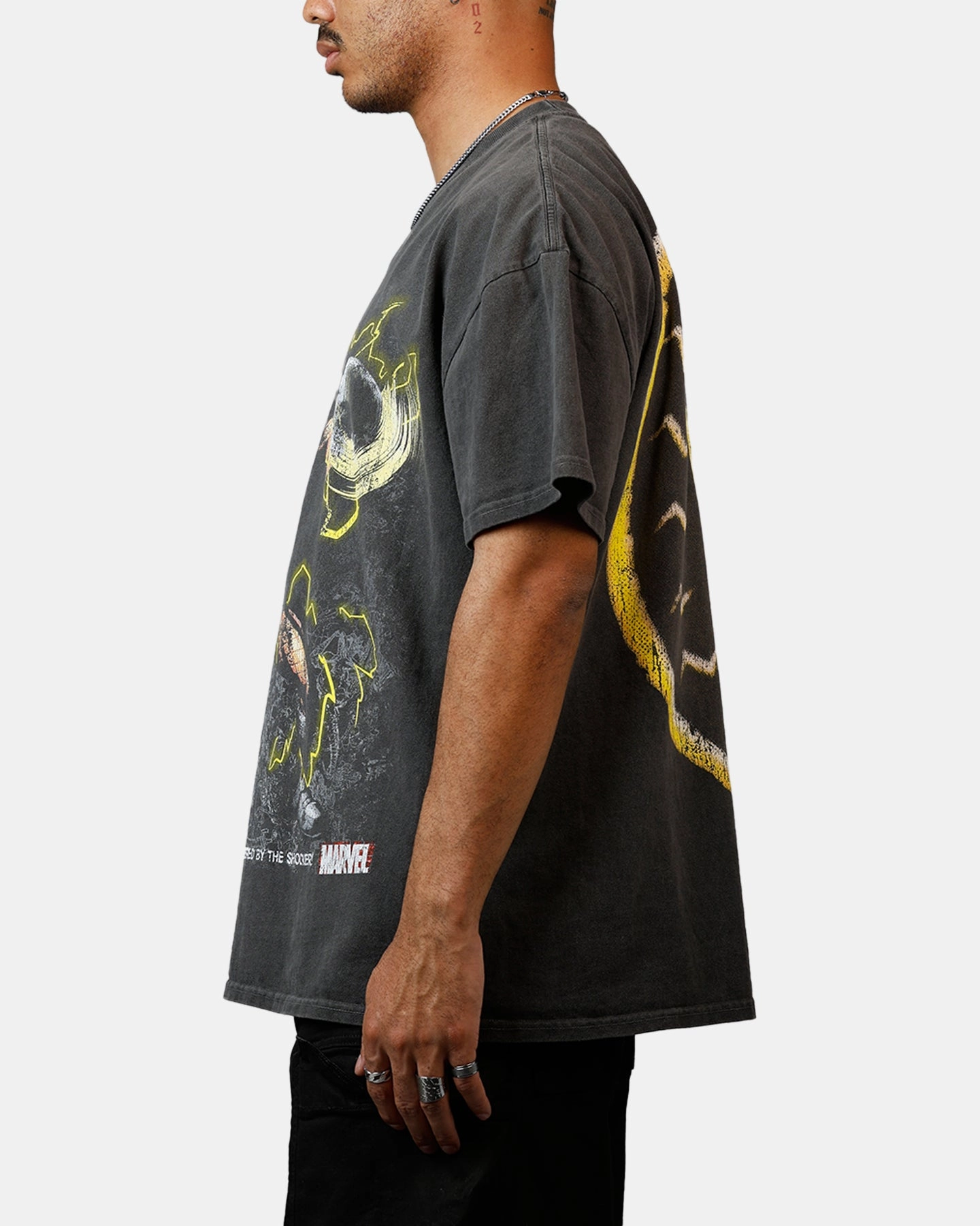 Soft Touch Fit Goat Crew Marvel Sinister Six Shocker Heavyweight T-Shirt Black Wash