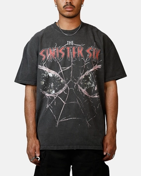 Goat Crew Marvel Sinister Six Through The Eyes Heavyweight T-Shirt Black Wash Trendy Look Soft & Smooth