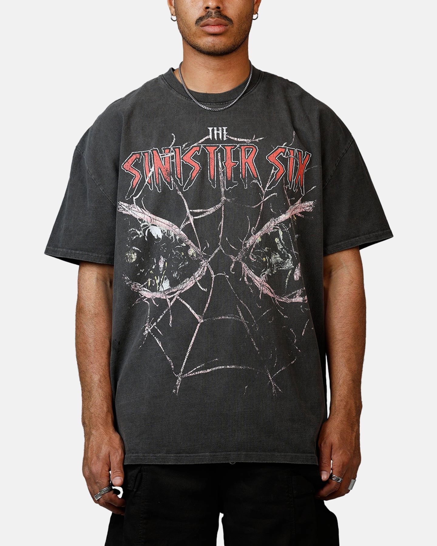 Goat Crew Marvel Sinister Six Through The Eyes Heavyweight T-Shirt Black Wash Trendy Look Soft & Smooth