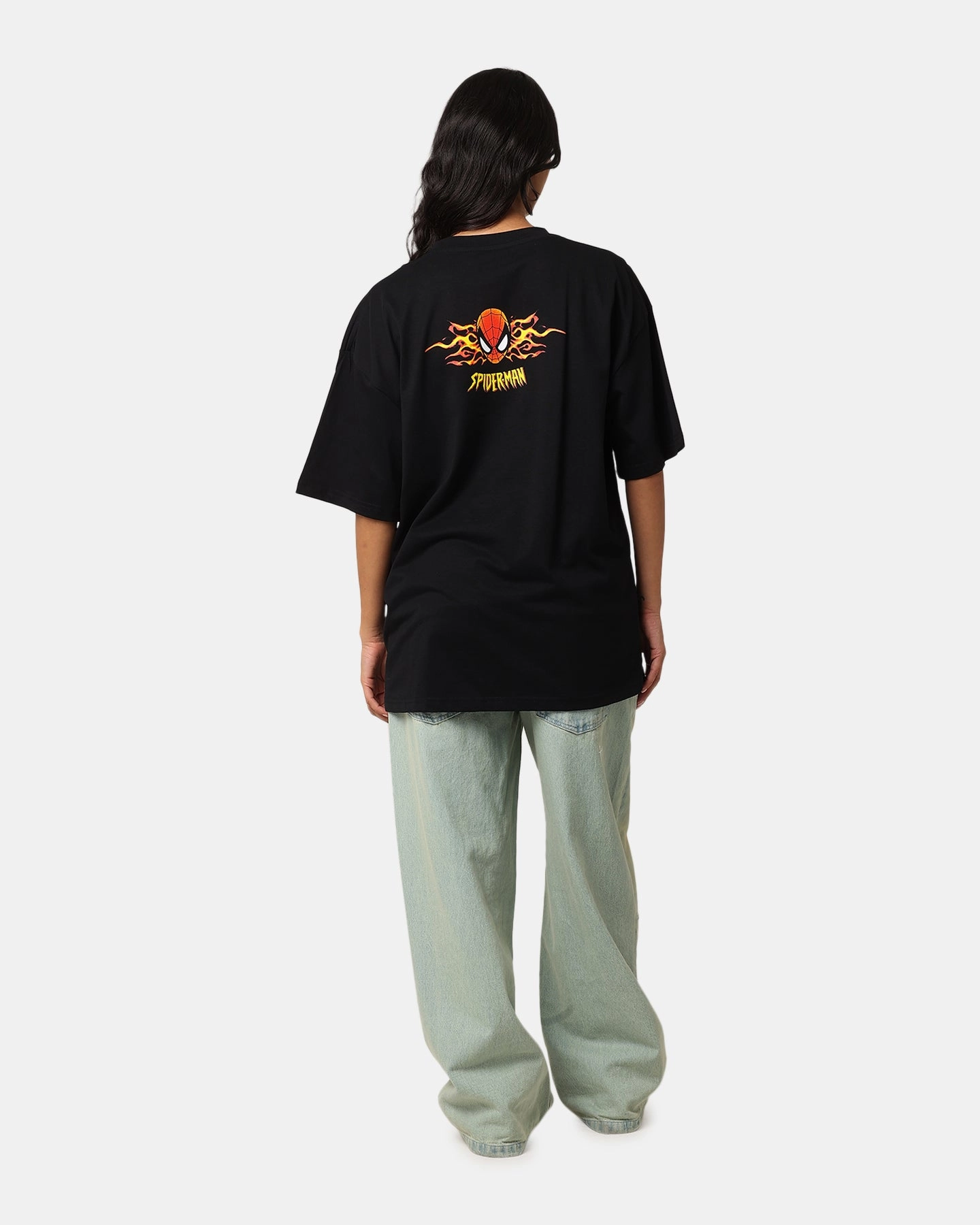 Casual Choice Travel Trend Look Goat Crew Marvel Spider-Man Y2K Spidey T-Shirt Black