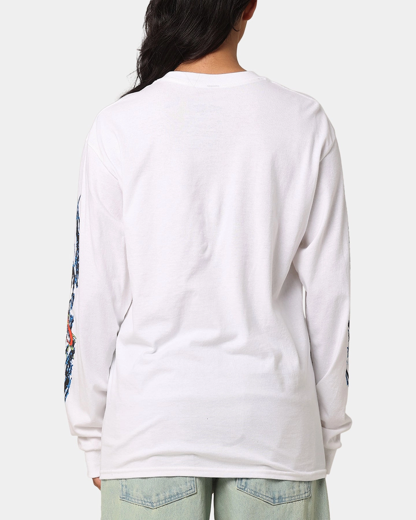 Goat Crew Marvel Spider-Man Y2K Venom Long Sleeve T-Shirt White MoistureWicking Functional Comfort