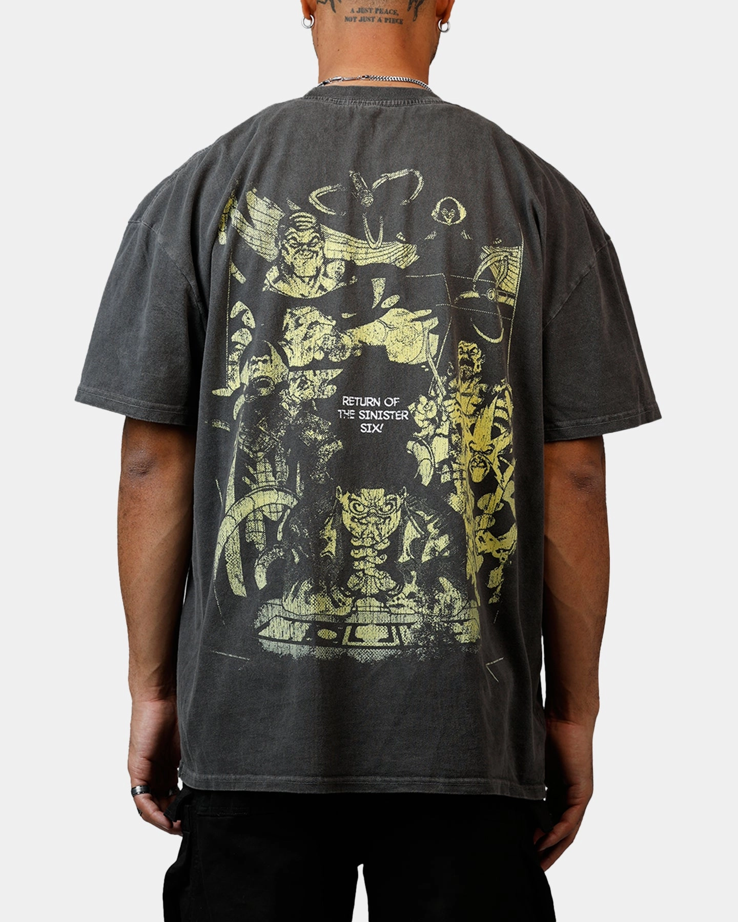 Goat Crew Marvel Villians Doctor Octopus Heavy T-Shirt Black Wash Cycling endurance