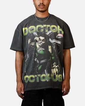 FadeResistant Goat Crew Marvel Villians Doctor Octopus Heavy T-Shirt Black Wash