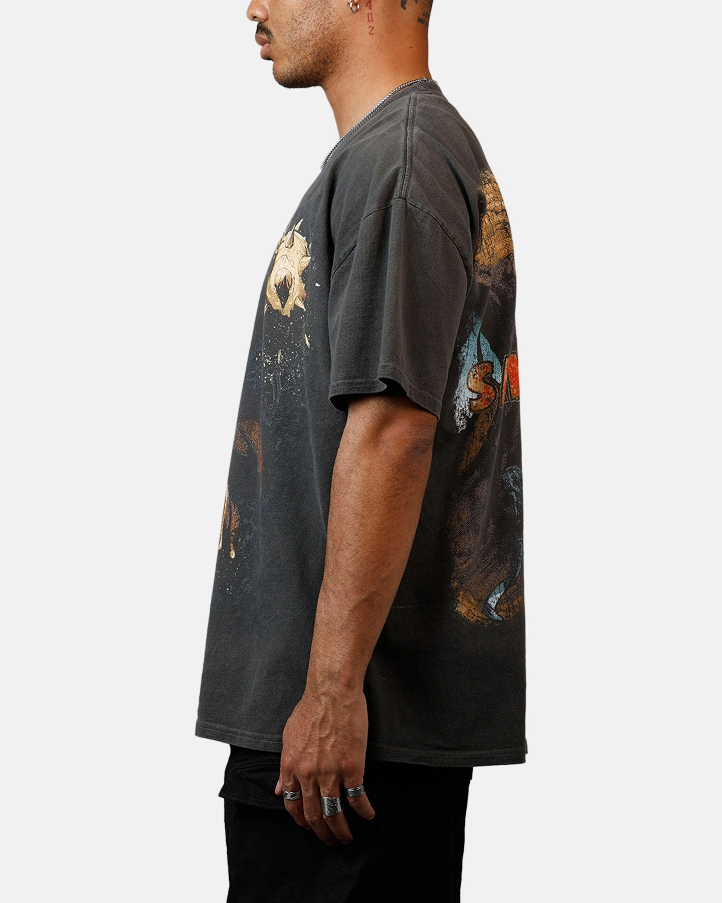 Soft Breathable Goat Crew Marvel Villians Sandman Heavy T-Shirt Black Wash