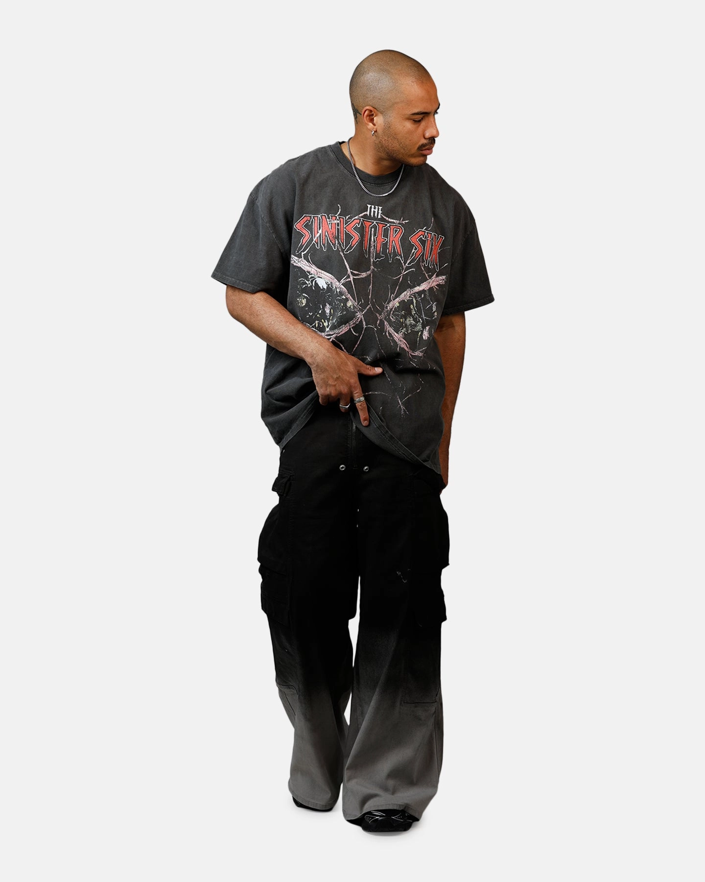 Daily Style Trend Goat Crew Marvel Villians Through The Eyes Heavy T-Shirt Black Wash