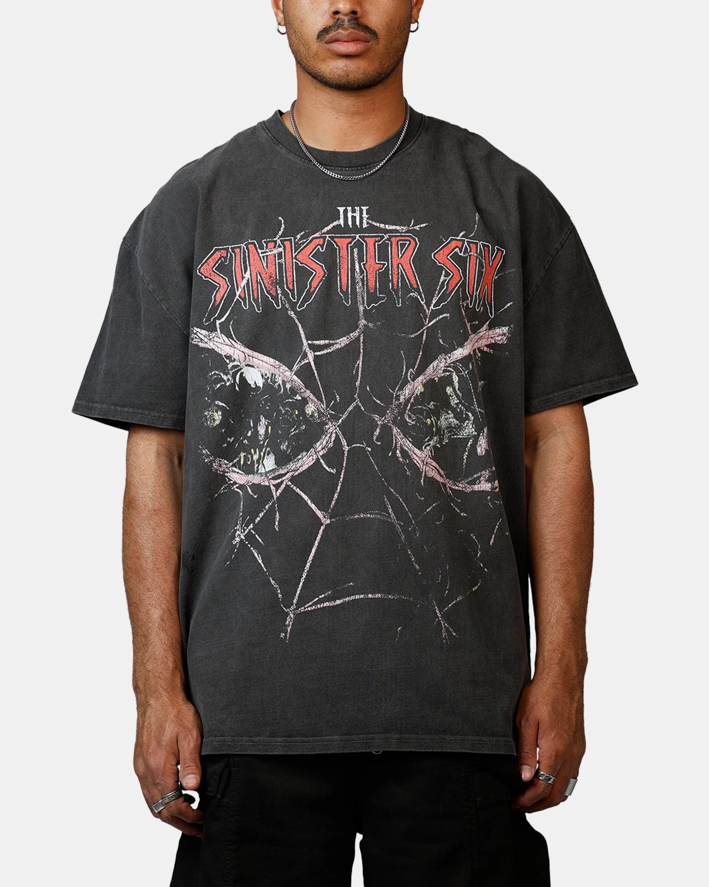 Geometric precision Chic Smart Goat Crew Marvel Villians Through The Eyes Heavy T-Shirt Black Wash