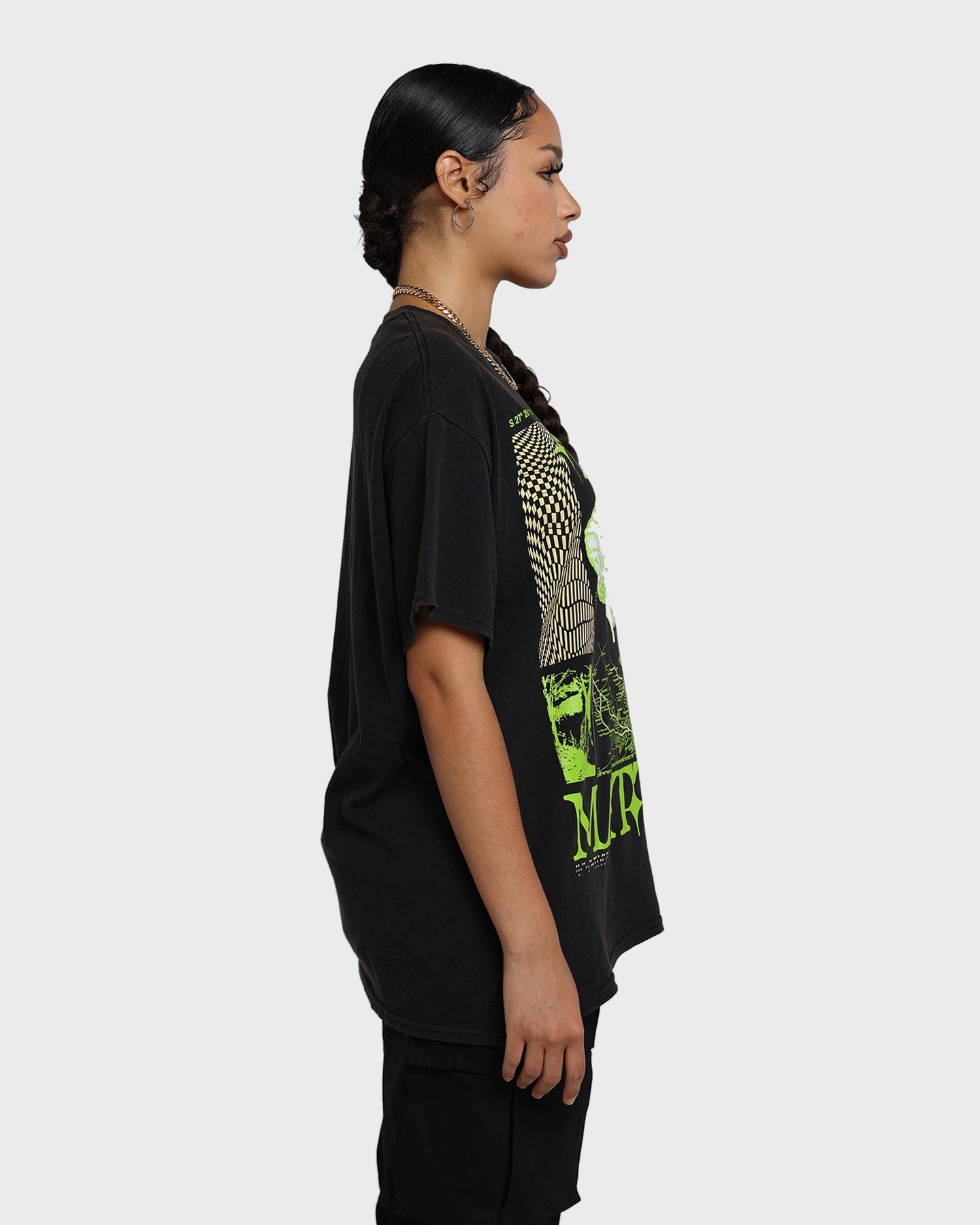 Goat Crew Mind Matter Vintage T-Shirt Washed Black Versatile Comfort Style