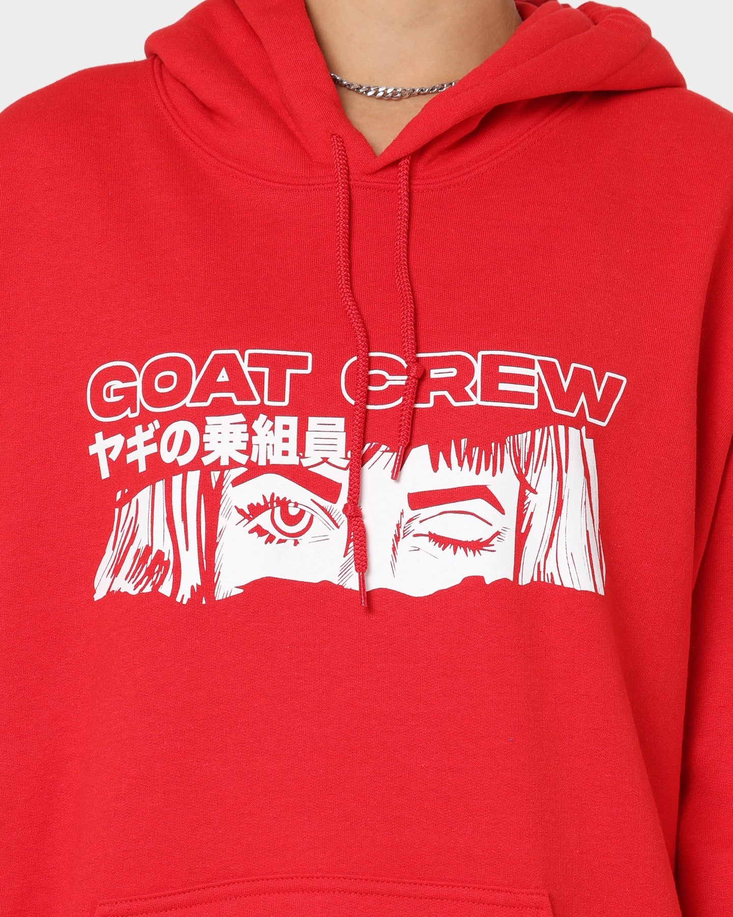 Goat Crew Niseko Hoodie Red Stretchable Fabric