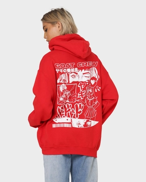 Goat Crew Niseko Hoodie Red Everyday Comfort mass - produced