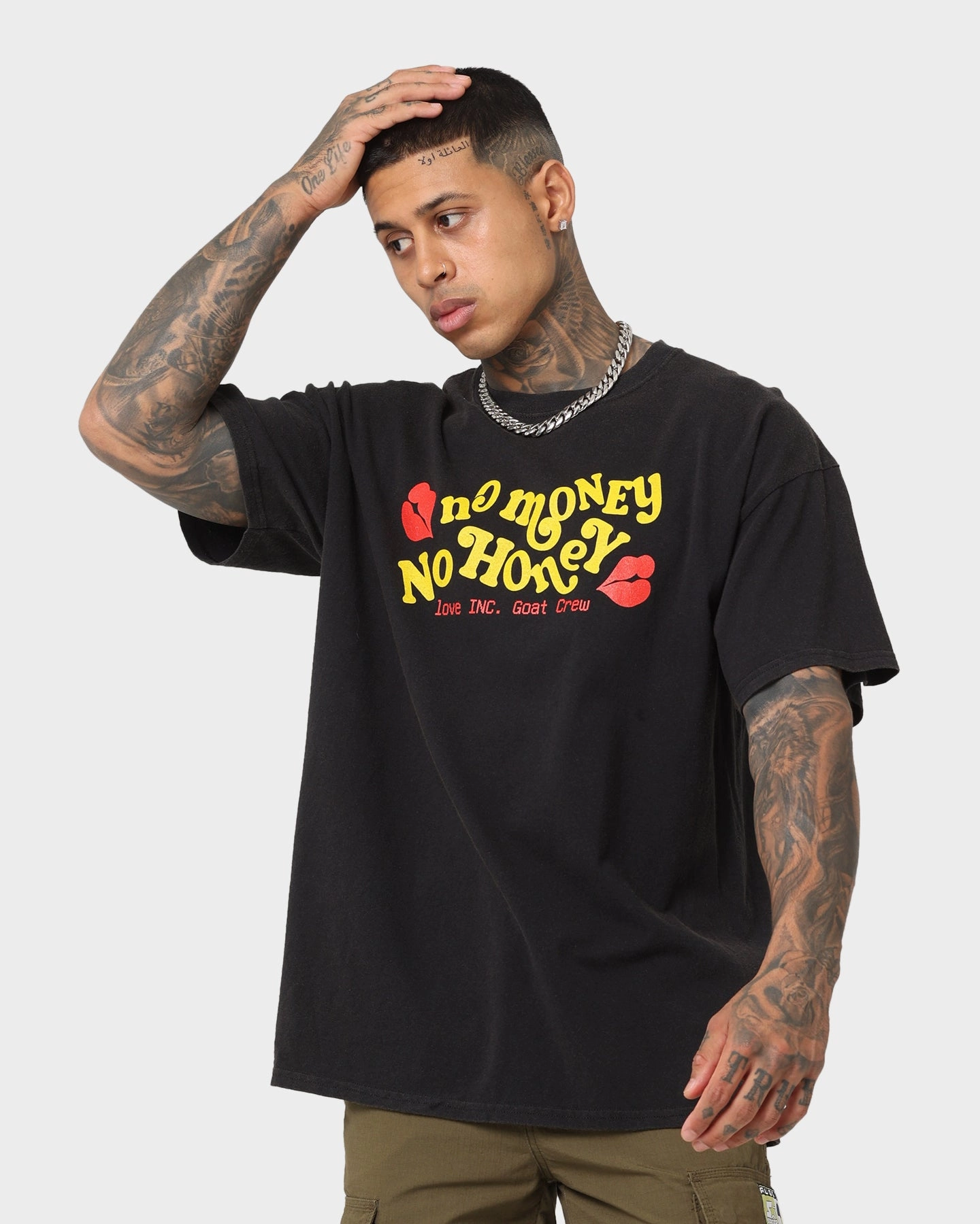 Goat Crew No Money No Honey Vintage T-Shirt Black Wash AdvancedMoistureManagement Casual Vibe Wear