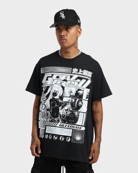 Goat Crew Original Anime Vintage T-Shirt Off Black Cozy Look