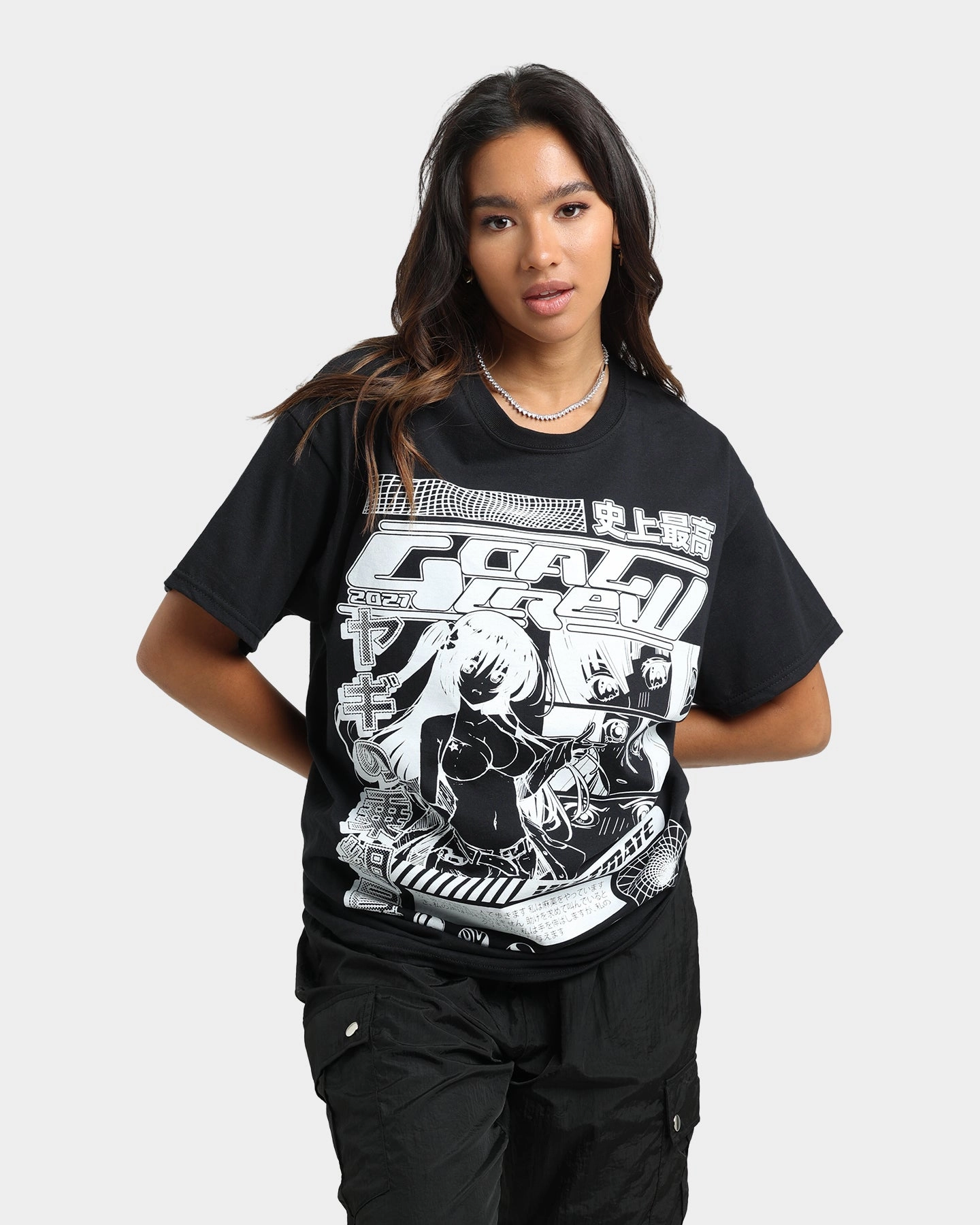 Comfy and Soft Goat Crew Original Anime Vintage T-Shirt Off Black
