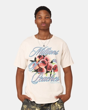Essential Fit Goat Crew Peaches T-Shirt Off White