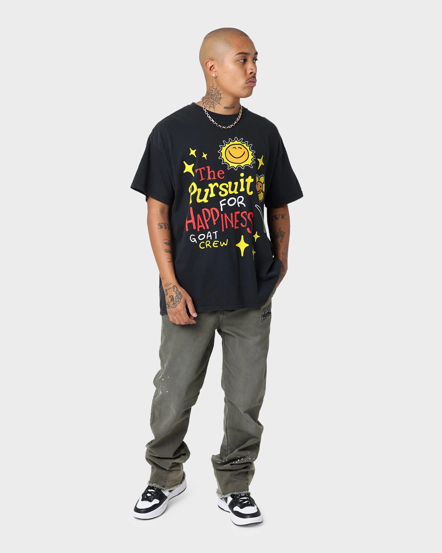Goat Crew Pursuit 4 Happiness T-Shirt Black Durable Color Retention Modern innovation