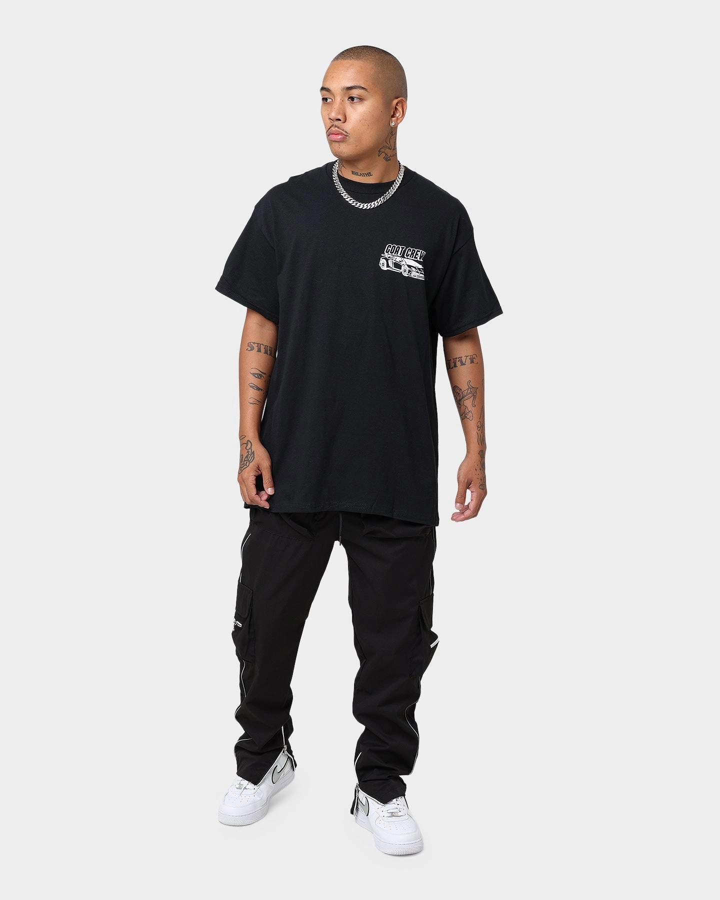 Goat Crew Race Car T-Shirt Black Modern Simplicity Easy Wear Style