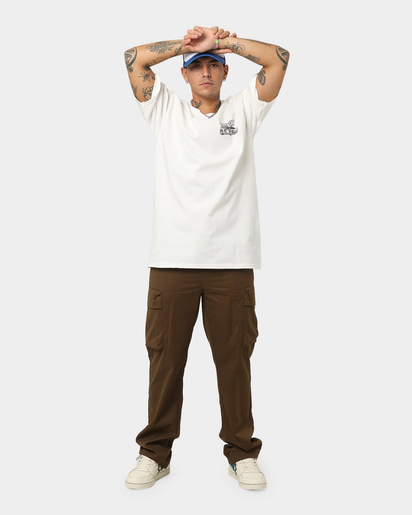 Goat Crew Race Car T-Shirt White Everyday Outfit Non-toxic