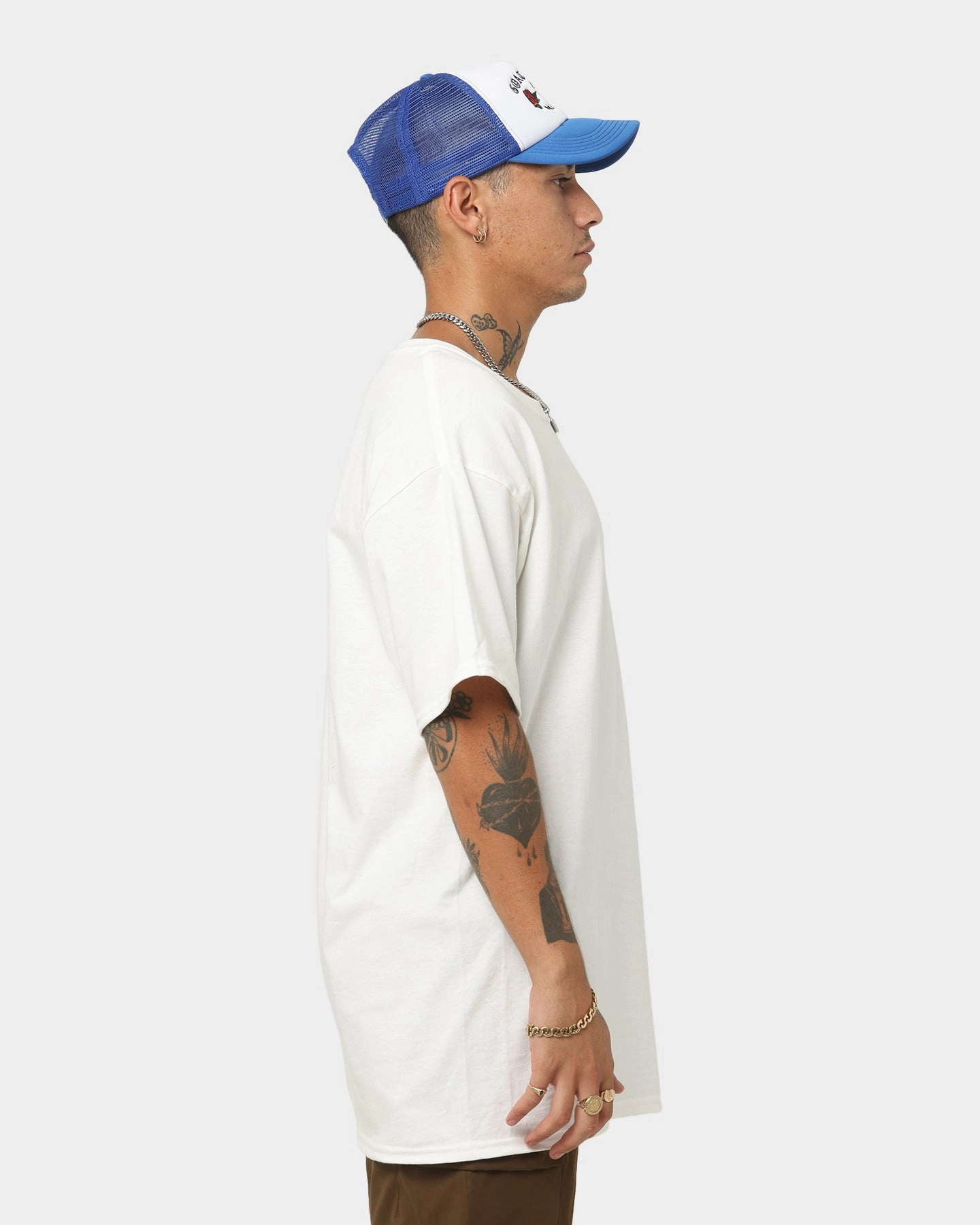 Perfect Comfort Goat Crew Race Car T-Shirt White