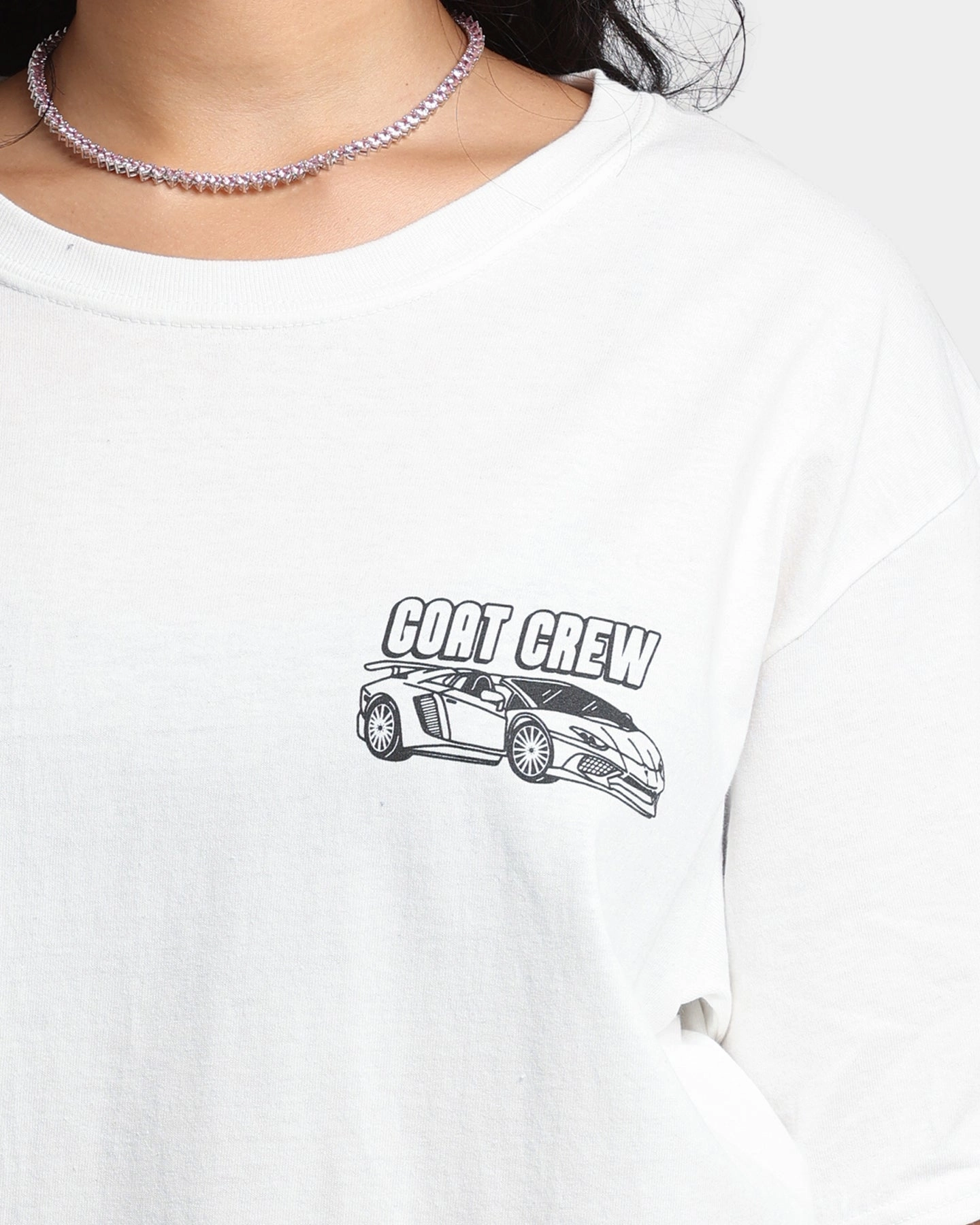 Goat Crew Race Car T-Shirt White anniversary Chill Style