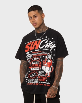 Office Attire Goat Crew Sin City Vintage T-Shirt Black Wash