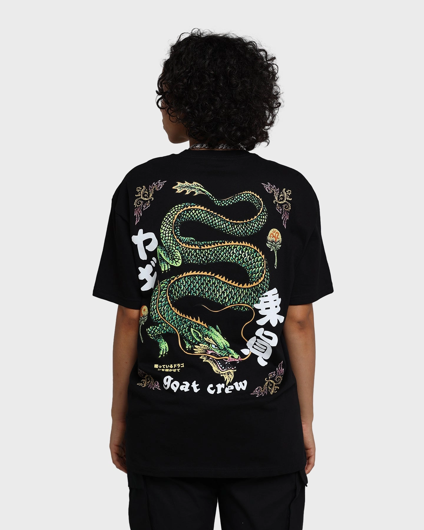 Outdoor Outfit Style Goat Crew Sleeping Dragons T-Shirt Black