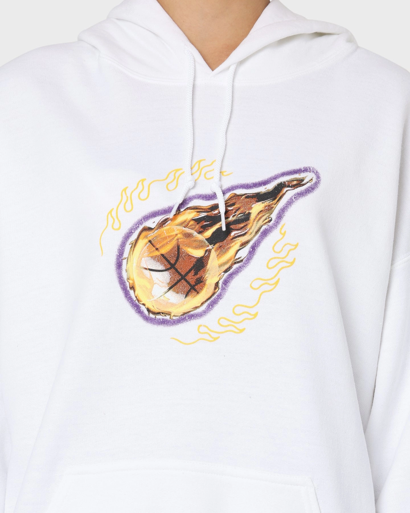 Goat Crew Space Slam Hoodie White Elastic waist Danger