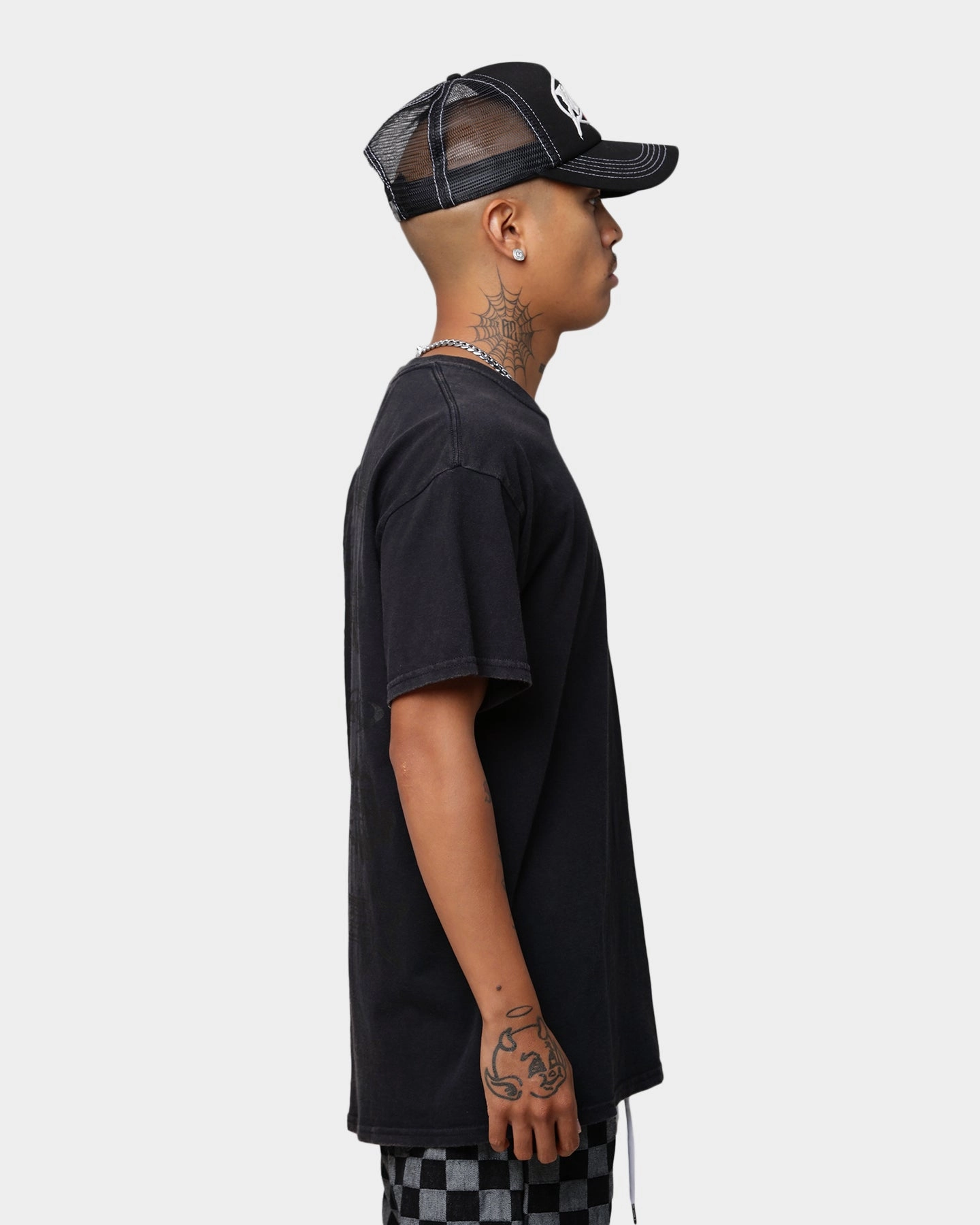 Goat Crew Stacked Logo Vintage T-Shirt Black Wash Stylish Fit