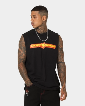 Casual Comfort Layer Goat Crew Star Muscle T-Shirt Black