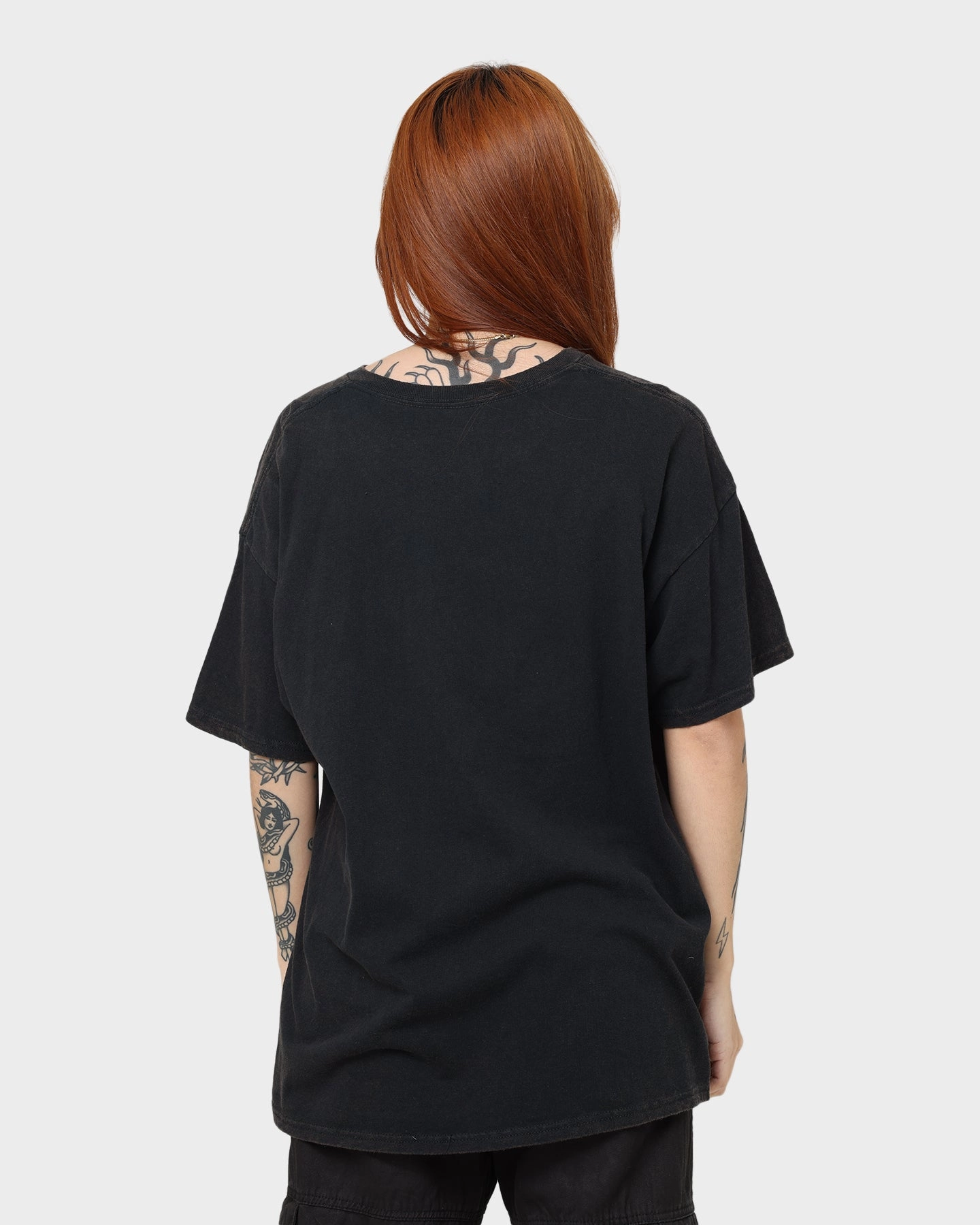 Goat Crew Team Felicia Vintage T-Shirt Black Wash Smooth Finish MoistureWicking Technology