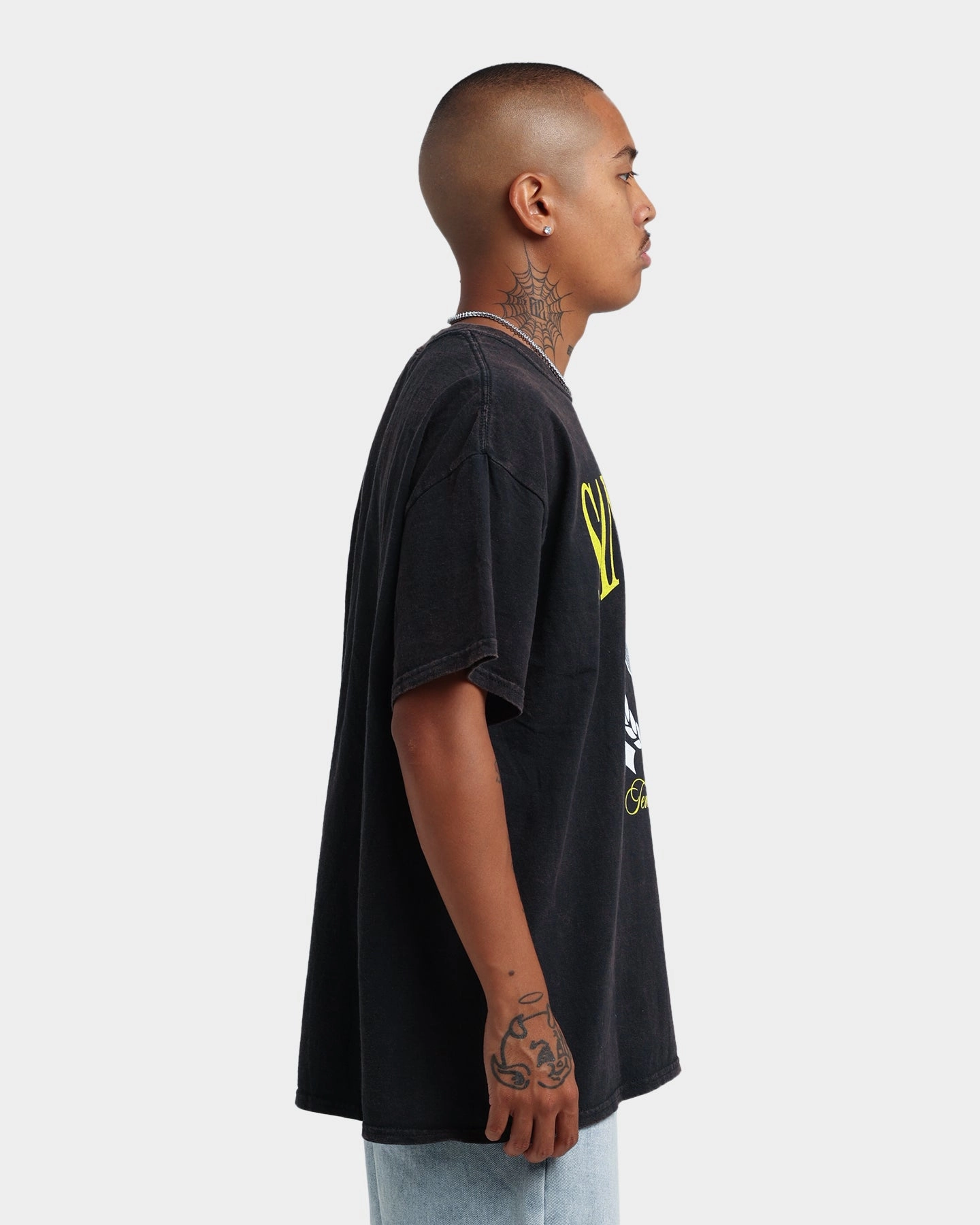Outdoor Wear Cozy Look Goat Crew Tennis Club Vintage T-Shirt Black Wash