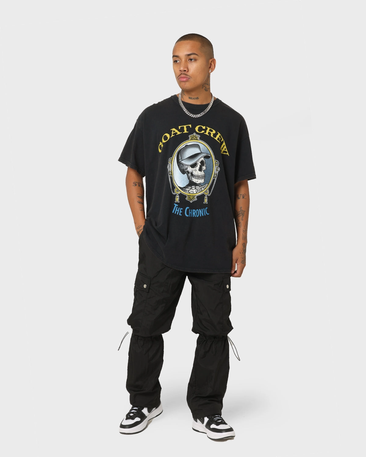 Goat Crew The Chronic Vintage T-Shirt Black Versatile Layer
