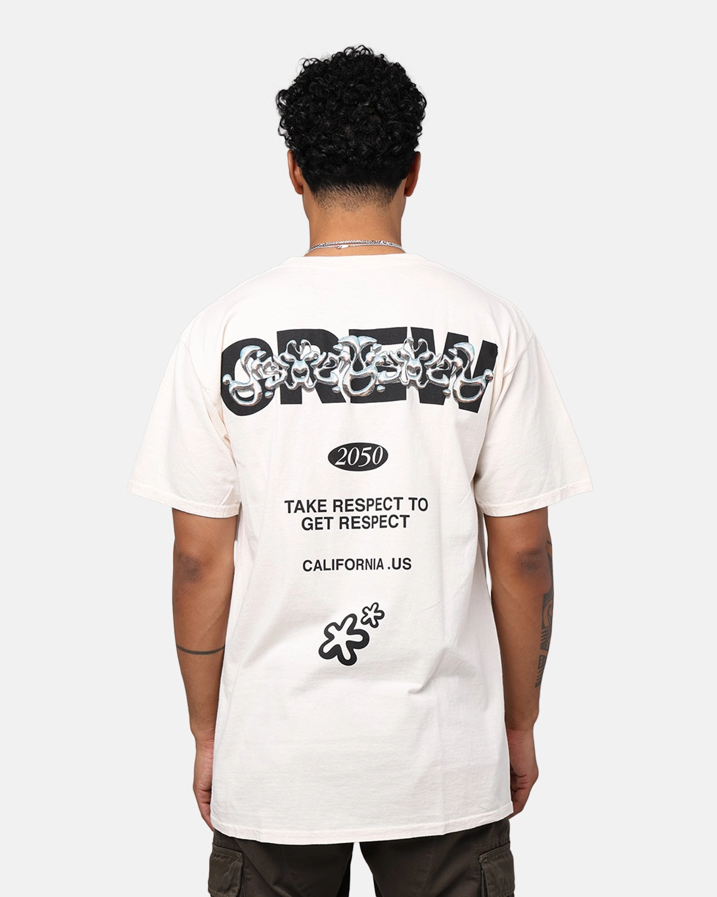 Anti Perspiration Lining Goat Crew The Crew Vintage T-Shirt Off White