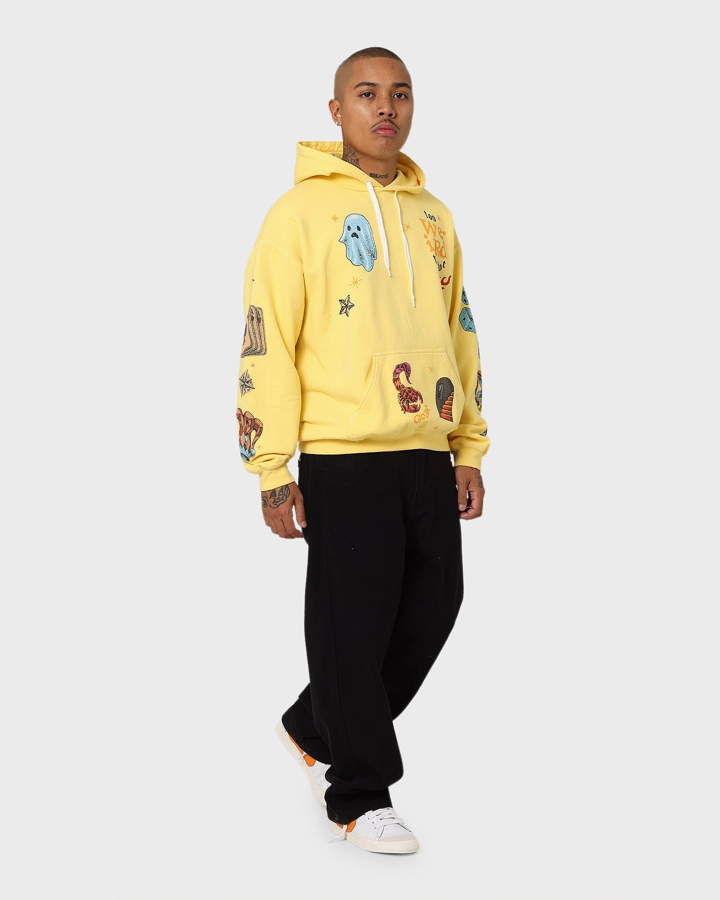 Flexible Motion Goat Crew Too Weird To Live Hoodie Butter