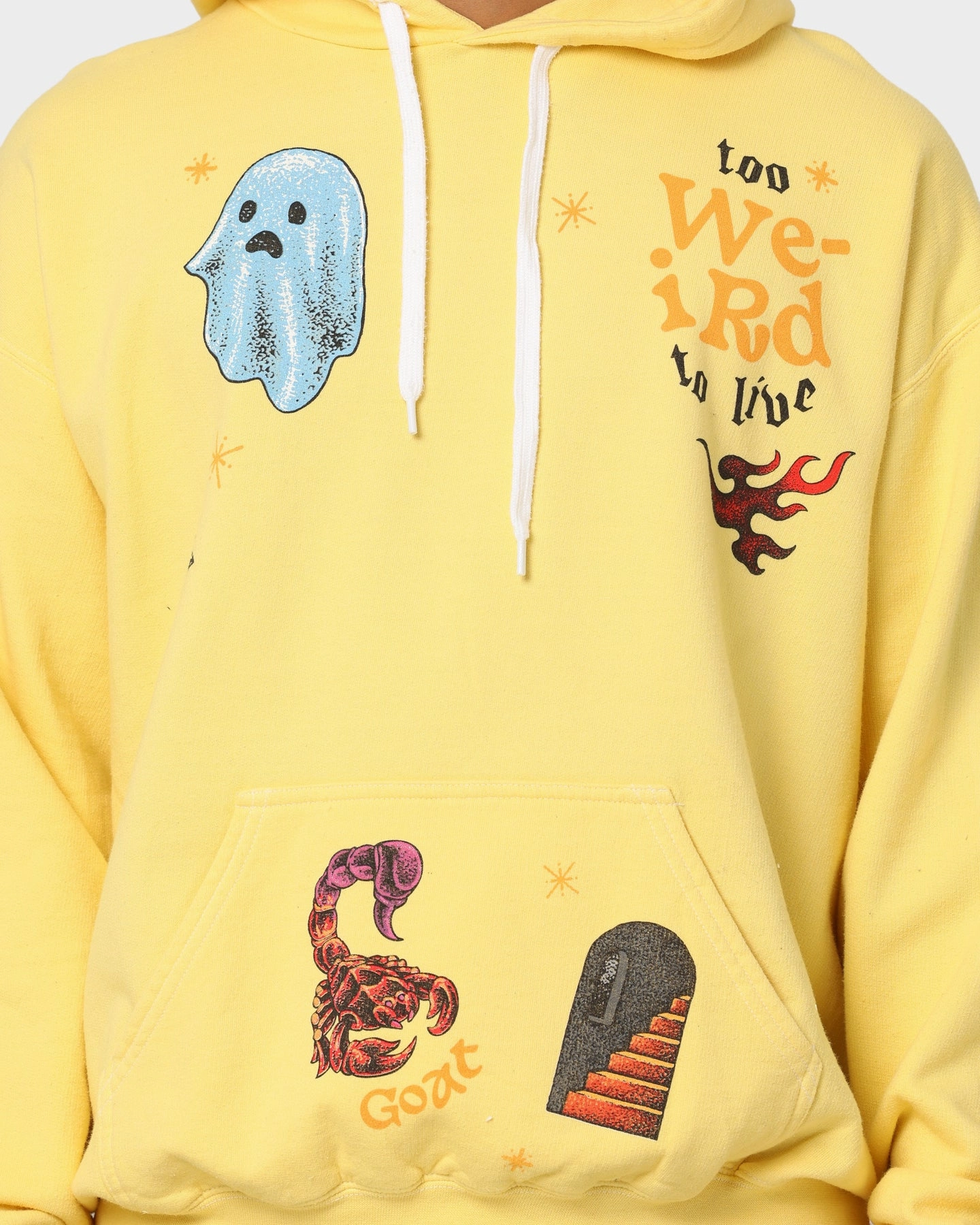 Goat Crew Too Weird To Live Hoodie Butter Fedora