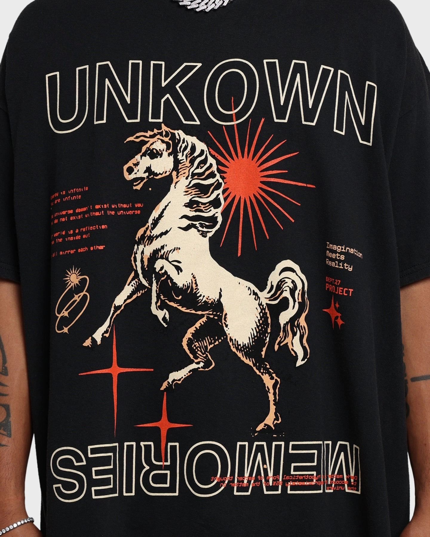 Urban Style Trend Comfy Fit Layer Goat Crew Unknown Memories Vintage T-Shirt Black Wash
