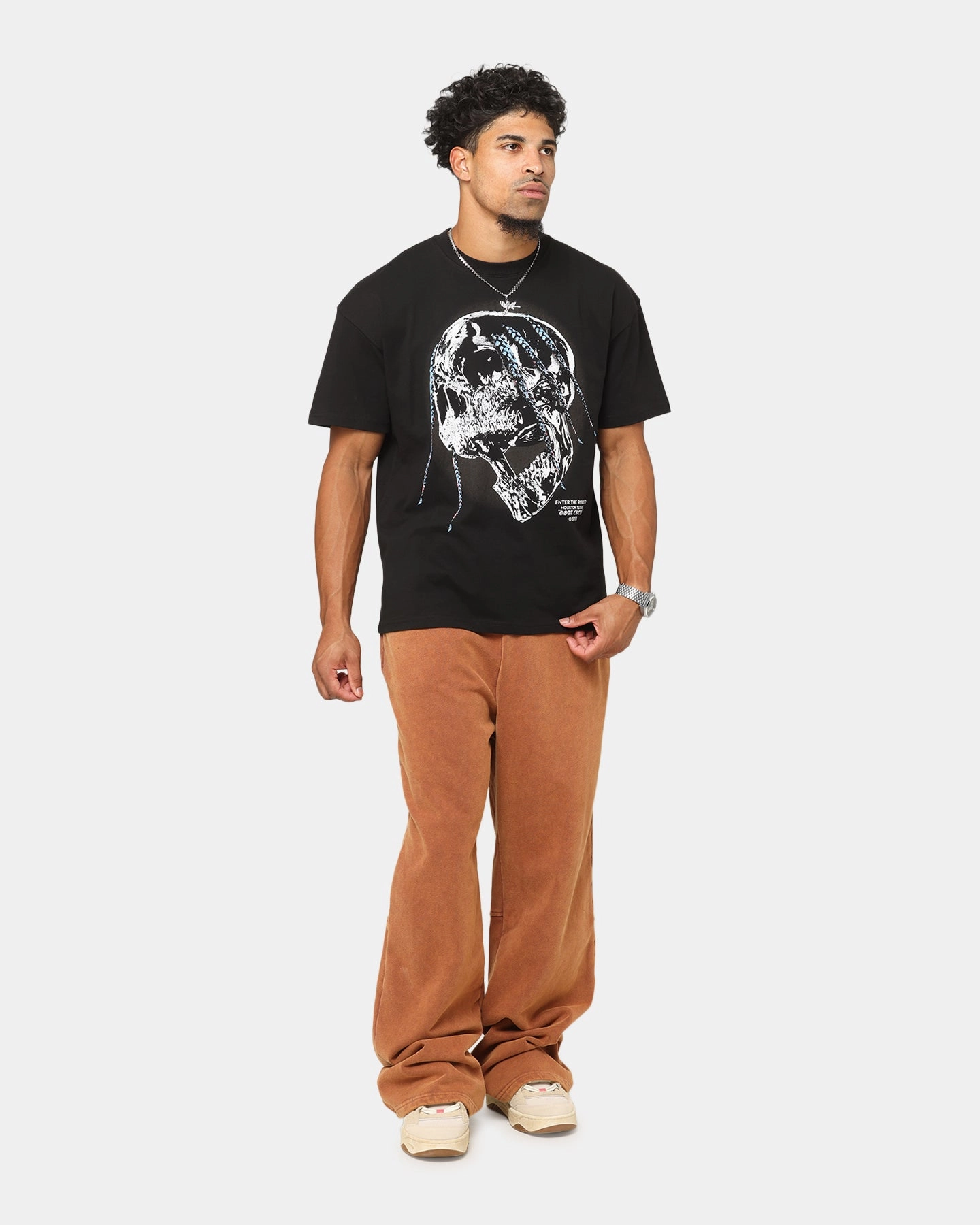 Goat Crew Utopia T-Shirt Black skinny but not tight