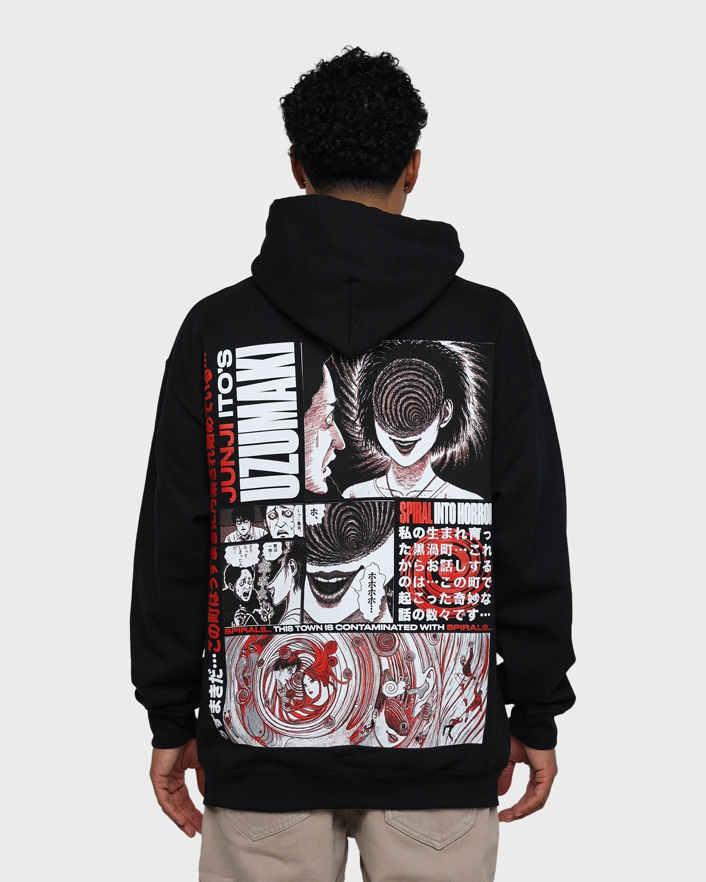 Goat Crew Uzumaki Hoodie Black Reinforced Shoulders Minimize