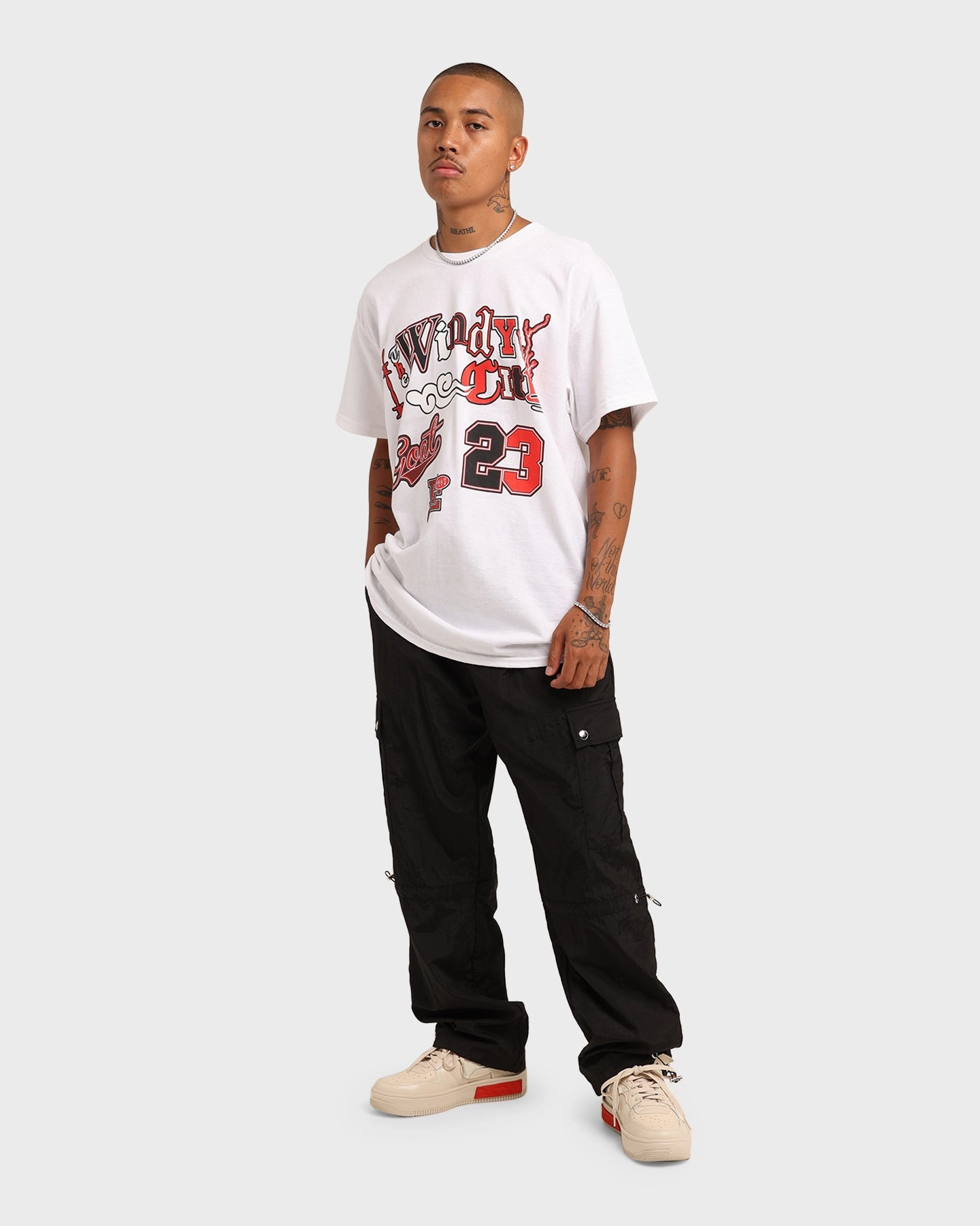 Goat Crew Windy City T-Shirt White Spring Freshness Set In Sleeve