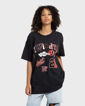 Goat Crew Windy City Vintage T-Shirt Black Wash Cozy Design