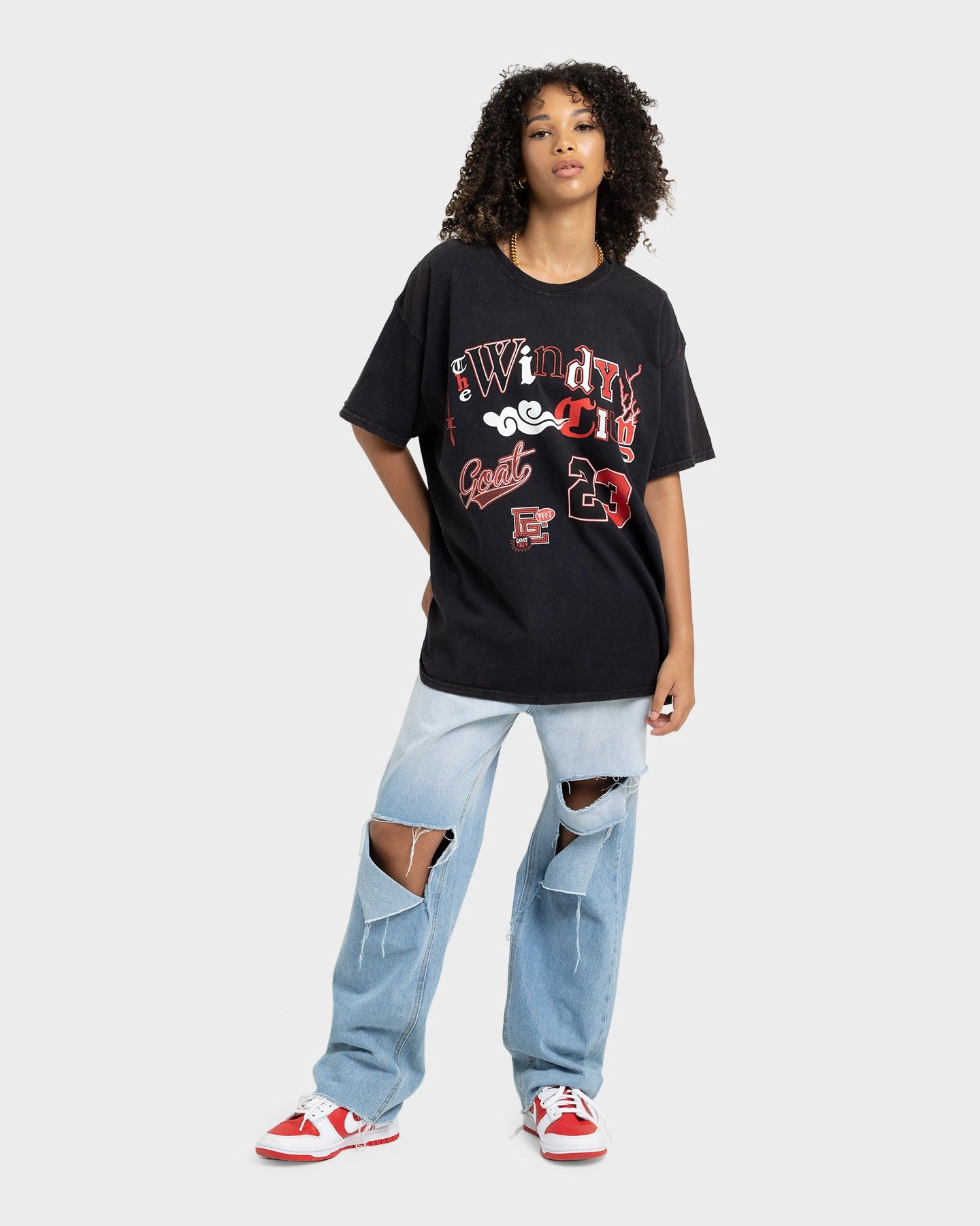 NonRestrictiveCut Cozy Apparel Goat Crew Windy City Vintage T-Shirt Black Wash