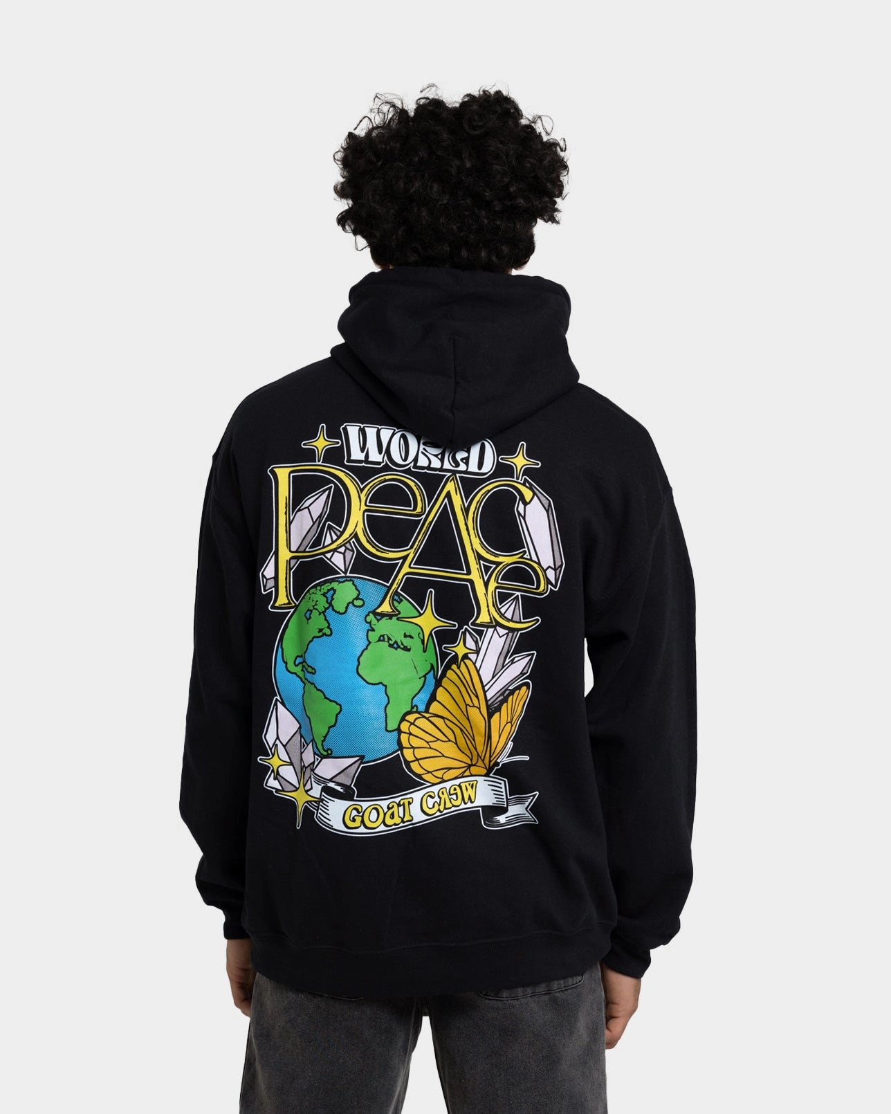 Subtle Goat Crew World Peace Hoodie Black