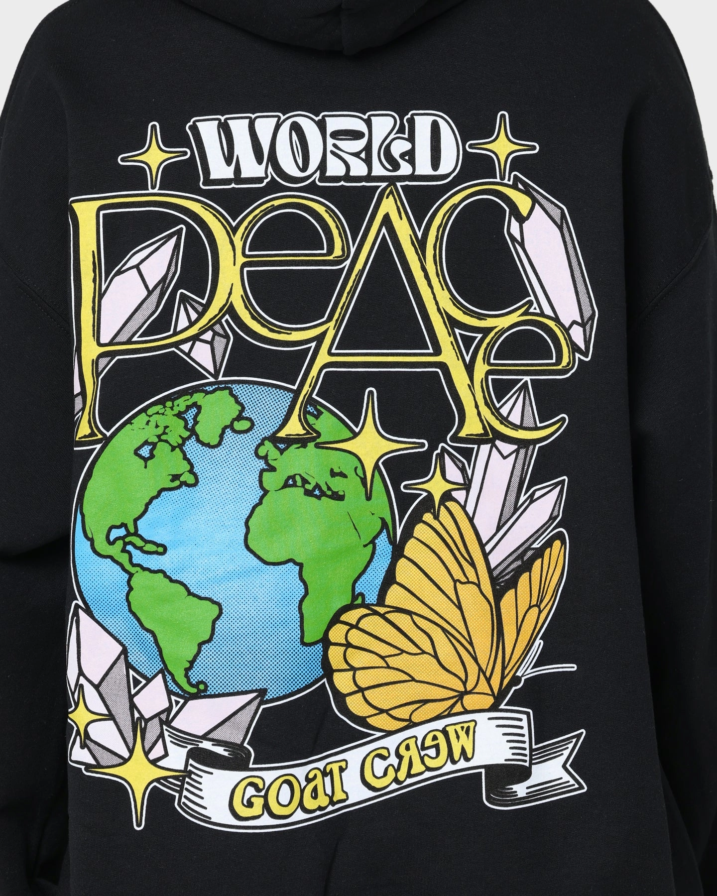 Goat Crew World Peace Hoodie Black MoistureWicking