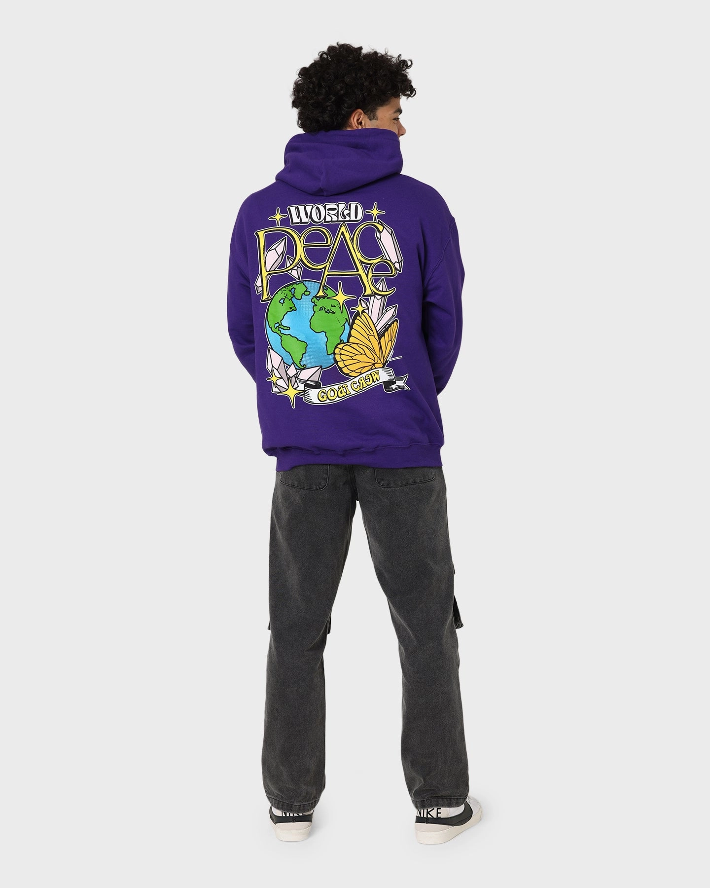 Goat Crew World Peace Hoodie Purple Summer