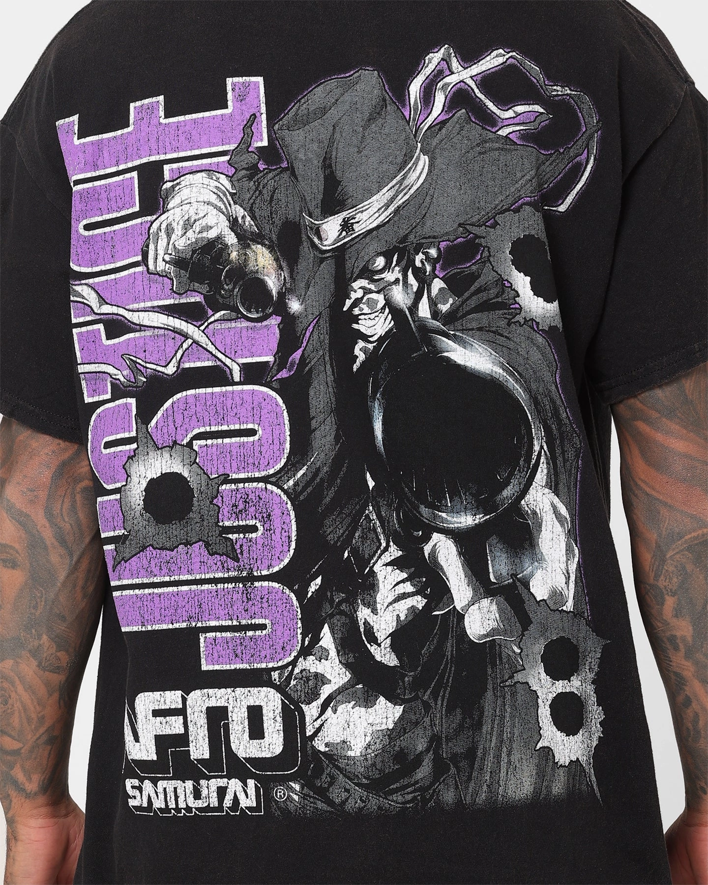 Goat Crew X Afro Samurai Justice Vintage T-Shirt Black Wash Easy Style