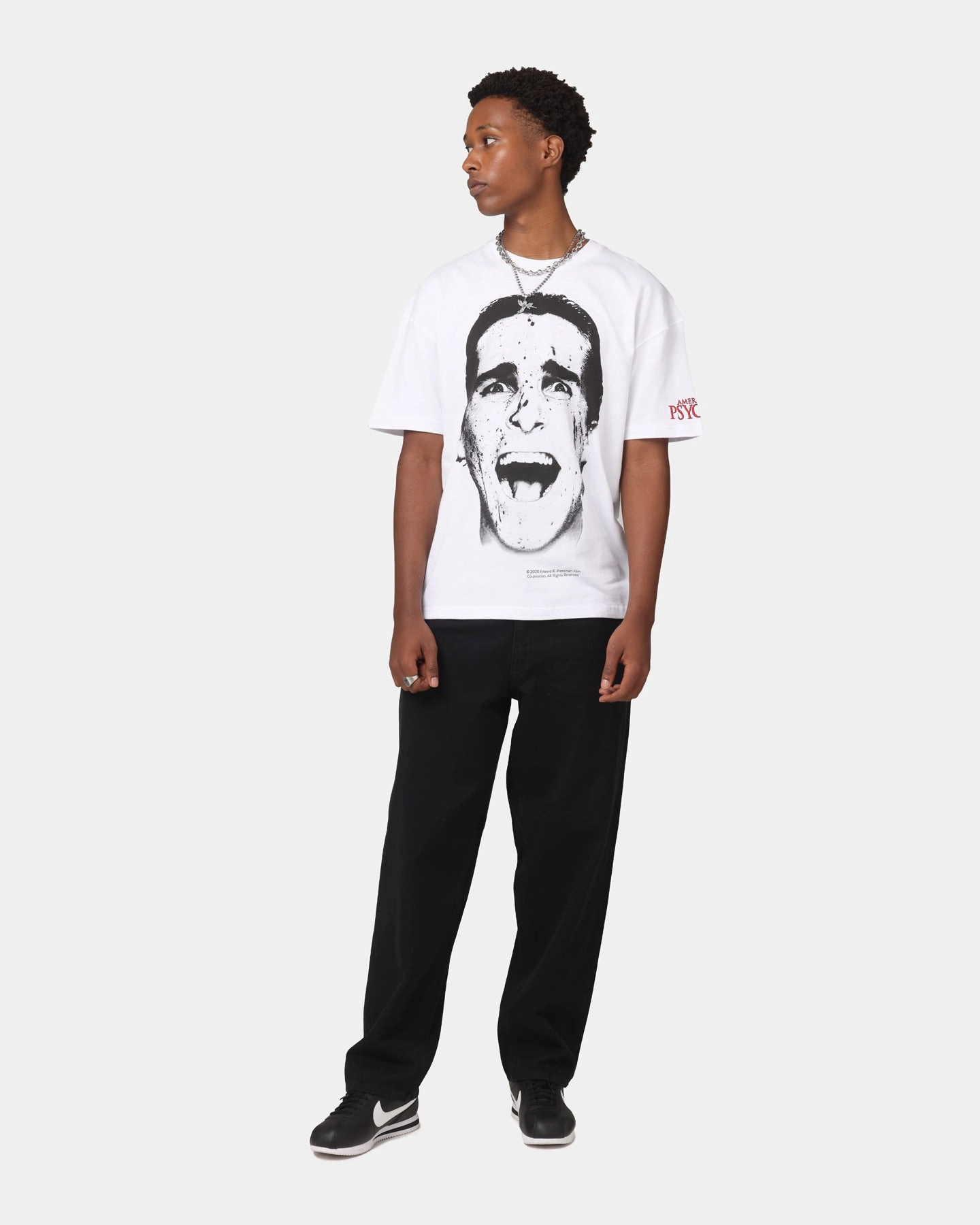 Goat Crew X American Psycho American Psycho T-Shirt White Modern Simplicity Classic Cut