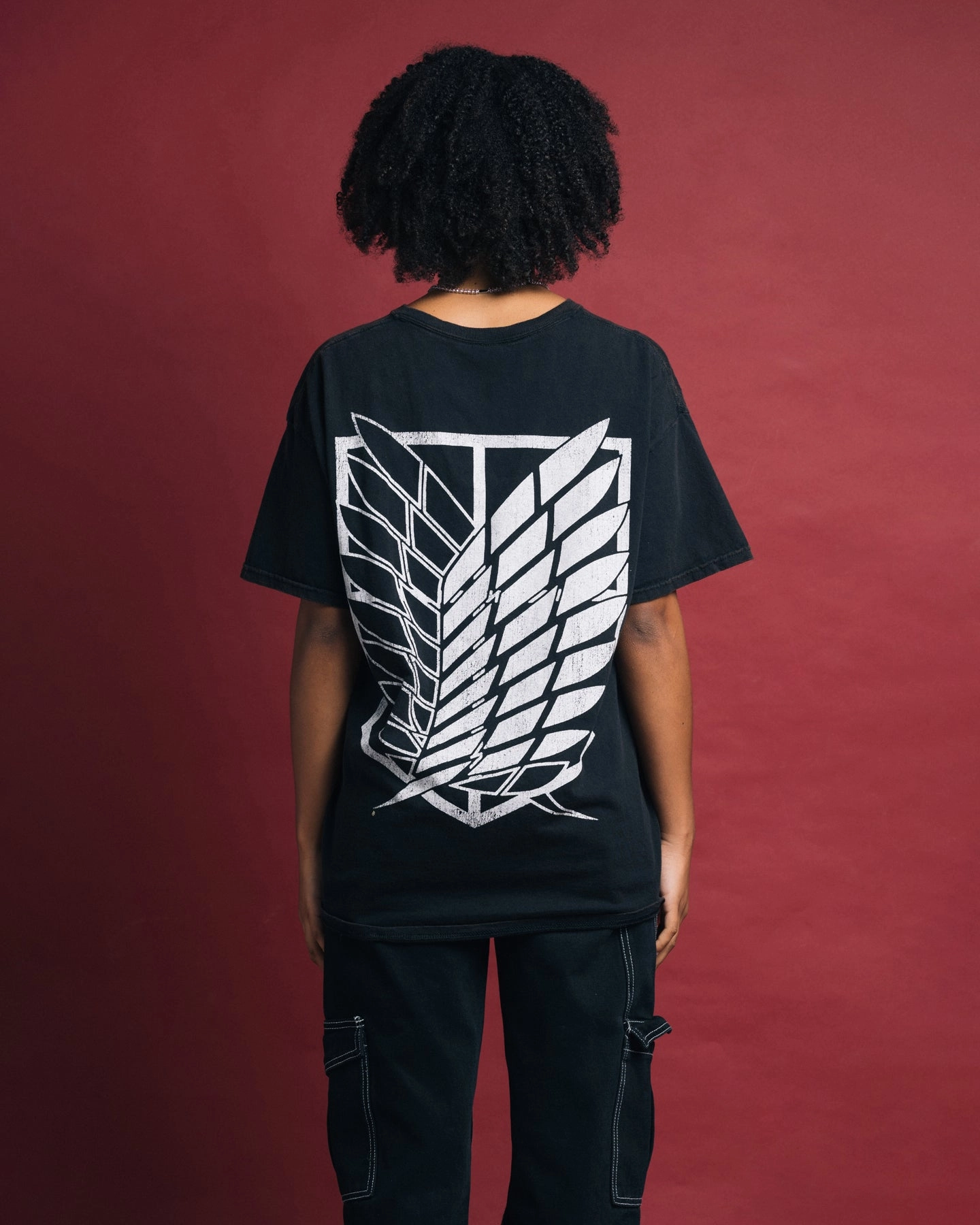 Goat Crew X Attack On Titan Captain Levi Vintage T-Shirt Black Wash Classic Cut