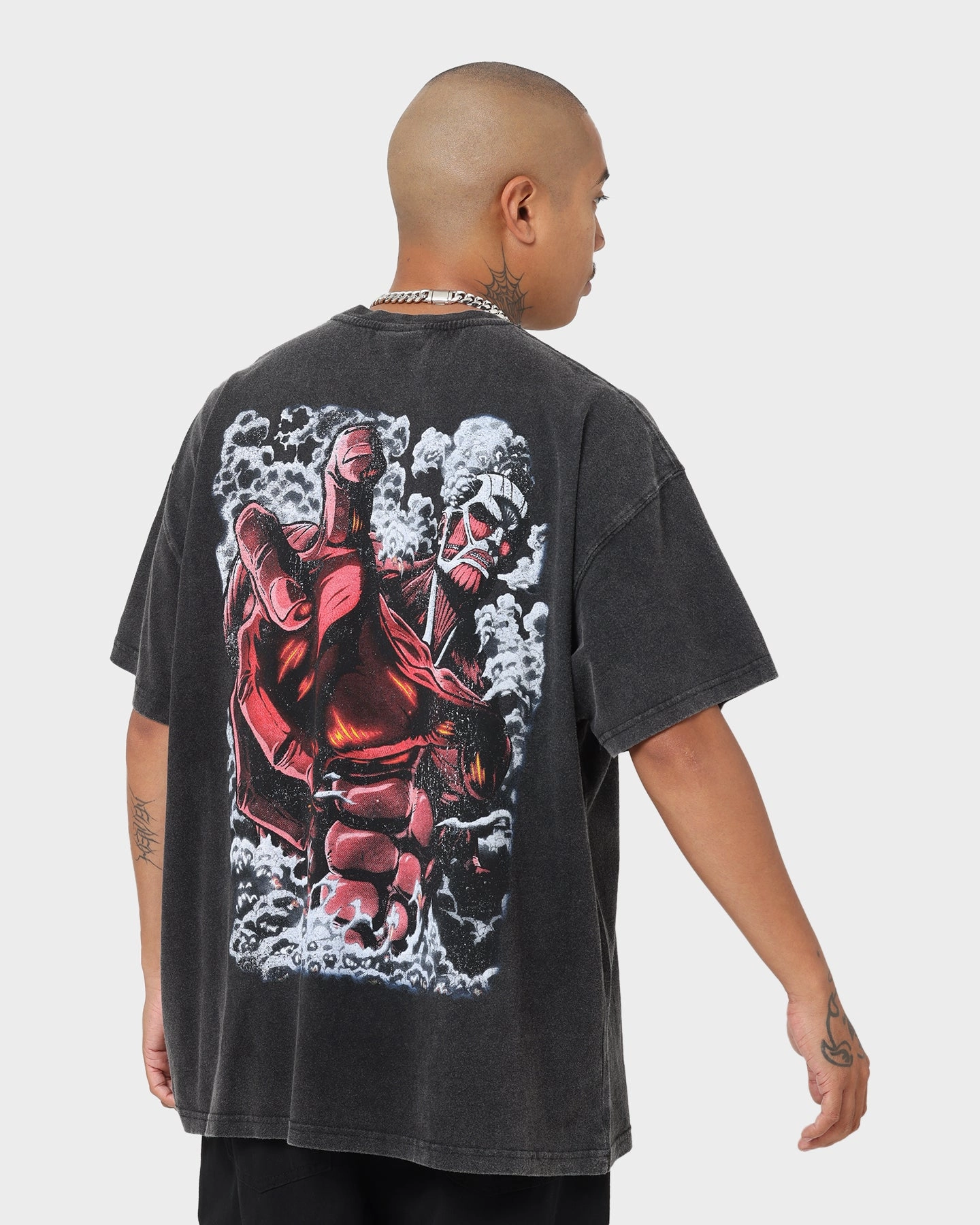 Quick Dry Material Goat Crew X Attack On Titan Colossal Titan Vintage T-Shirt Vintage Black