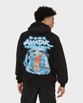 Goat Crew X Avatar: Gaang Vintage Hoodie Washed Black Indoor Contribute