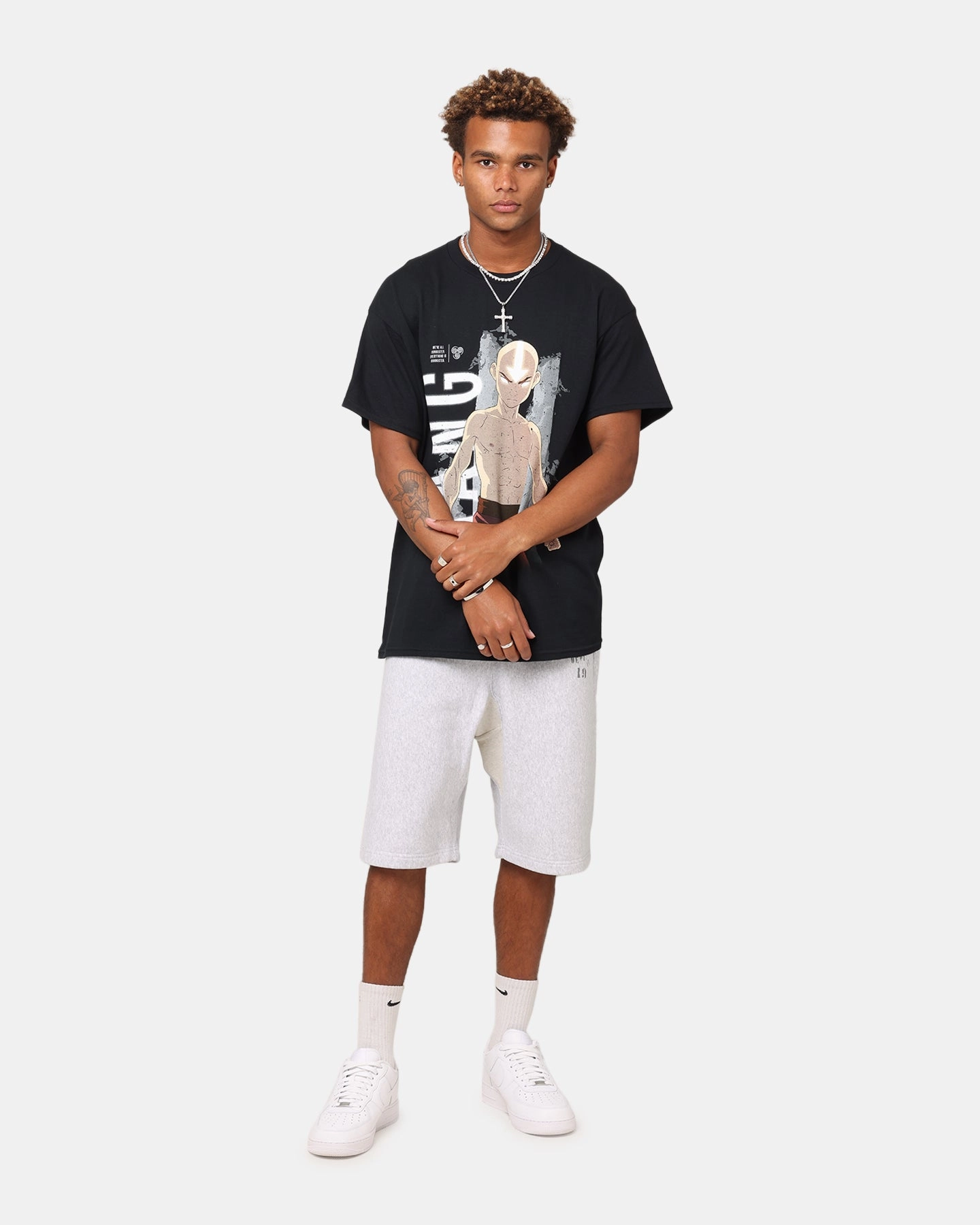 Goat Crew X Avatar: The Last Airbender Aang Vintage T-Shirt Black Casual Layering Wear